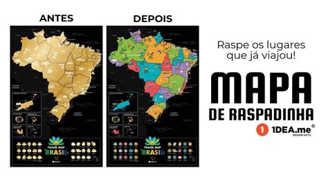 Mapa de Raspadinha do Brasil para raspar os lugares que já viajou YouTube