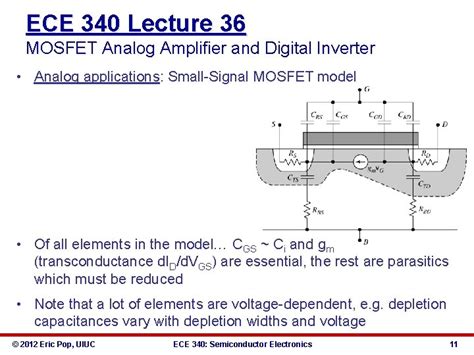 ECE 340 Lecture 35 MOS FieldEffect Transistor MOSFET