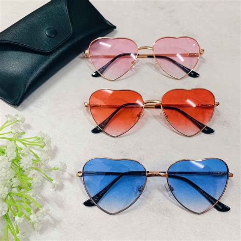 Metal Frame Heart Shaped Sunglasses Nowstalgia