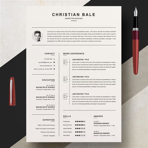 Modern resume templates word free - issemaster