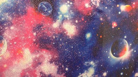 Galaxy Print Fabric Nylon Spandex With Glitter By by MikeysFabric