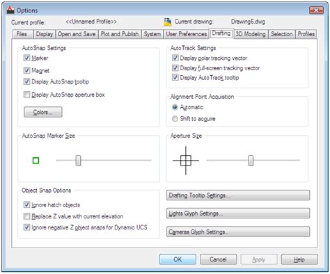 Describe The Autocad Autosnap And Autotrack Options