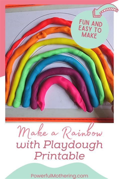 Make A Rainbow With Playdough Printable