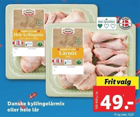 Danske Kyllingel Rmix Eller Hele L R Tilbud Hos Lidl