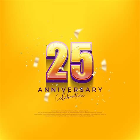 Premium Vector 25th Anniversary Celebration Design Premium Vector