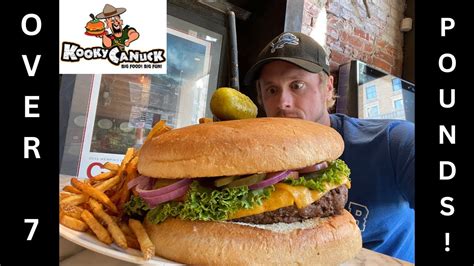 7 5lb Kookamunga Burger Challenge From Man V Food Youtube