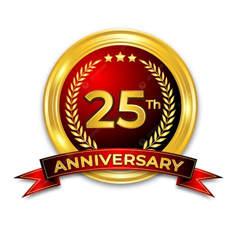 25th Anniversary Gold Coin Symbol Vector 25th Anniversary Anniversary