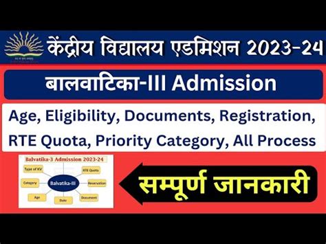 Kvs Balvatika Online Registration Kv Balvatika Admission Age