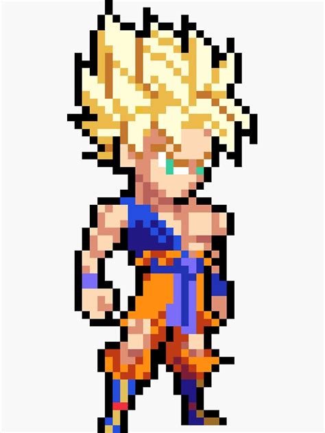 Goku Super Saiyan Namek Saga Hq Pixel Edition Sticker For Sale By