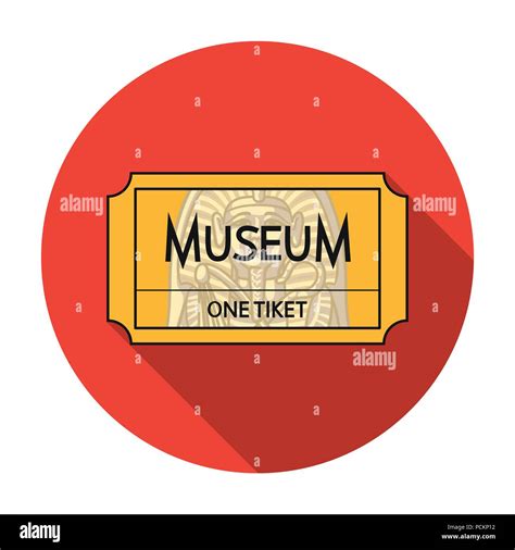 Ticketto The Museum Icon In Flat Style Isolated On White Background Museum Symbol Vector