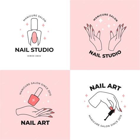 Premium Vector Collection Of Nails Art Studio Logos