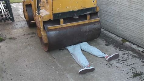 Man Crushed By Steamroller In Brutal Accident Youtube