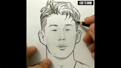 VERY EASY How To Draw Son Heung Min Learn Drawing Tutorial YouTube