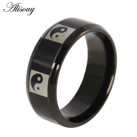 Anillo de acero inoxidable para hombre y mujer Accesorio clásico