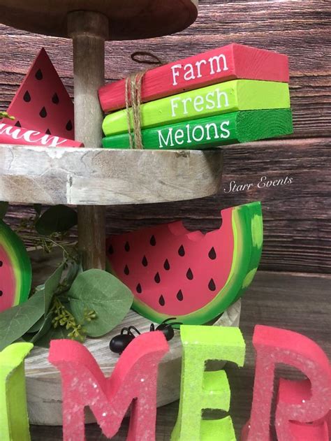 Watermelon Tier Tray Decor Watermelon Cutouts Welcome Watermelon