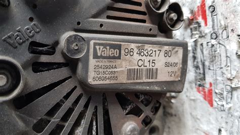 Alternator Valeo Original 150A Peugeot 307 2 0 Hdi 90 107 109cp