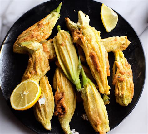 Stuffed Baked Zucchini Flowers At Natalie Duguay Blog