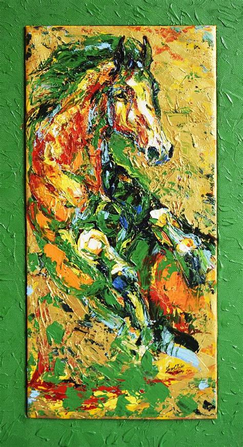 Green Horse Painting By Julia J Art J Fine Art America