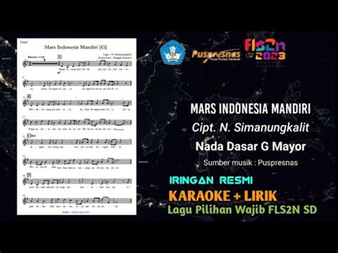 RESMI PUSPRESNAS KARAOKE MARS INDONESIA MANDIRI G MAYOR LAGU