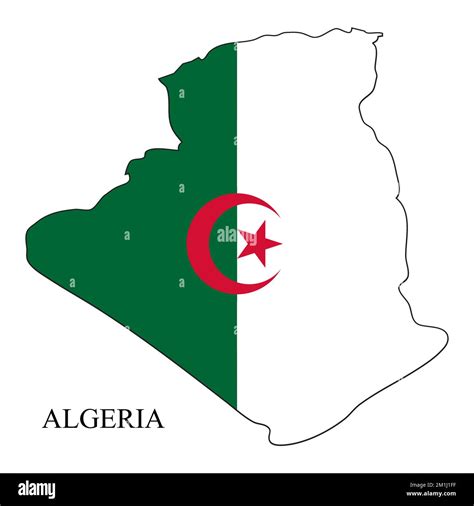 Algeria Map Vector Illustration Global Economy Famous Country