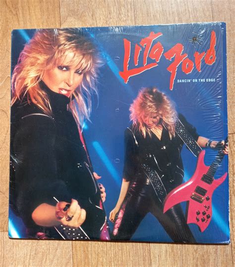 Lita Ford Dancin On The Edge Vinyl Photo Metal Kingdom