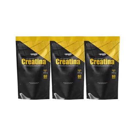 Suplemento En Polvo Growth Creatina Monohidratada 300g Pack X3 Mercadolibre