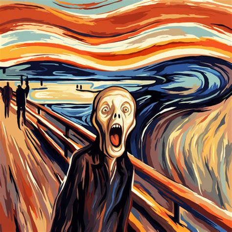 Scream Clipart in Oil Painting Style: 4K & Vector – IMAGELLA