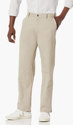 Mens Classic Fit Wrinkle Resistant Flat Front Chino Pant 30w X 34l Ebay