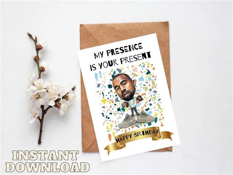 Kanye West Birthday Card Kanye funny printable card | Etsy