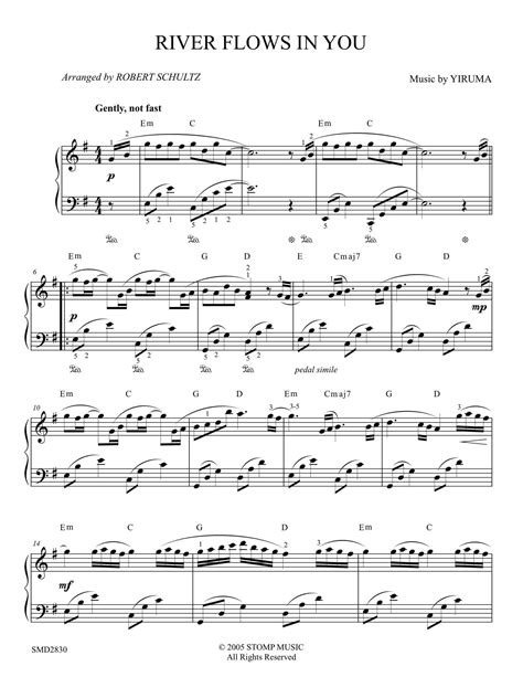 River Flows In You Violin Sheet Music Saxophone Sheet Music River Flow In You