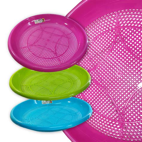 Plastic Round Colander Tray Badang Sejat Penapis Talam Dulang Tampi