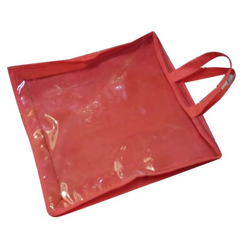 Zipper Red Pvc Handle Bag Capacity 5kg Thickness 51 Microns At Rs