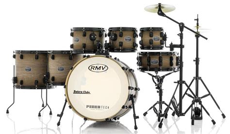 Bateria RMV FiberTech Avelã Wood 22 8 10 12 14 16 Pratos e