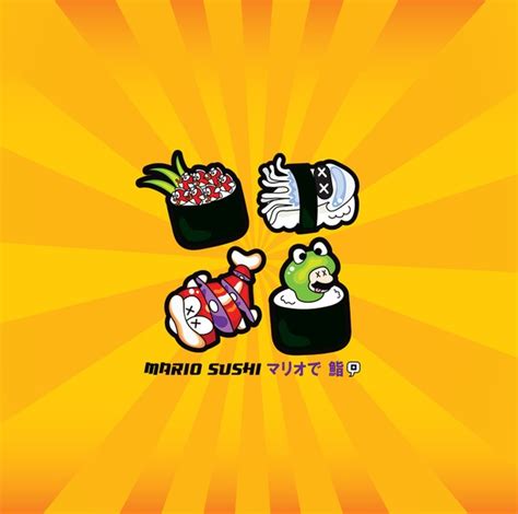 Super Mario Sushi Art Print Sushi Art Print Sushi Art Super Mario