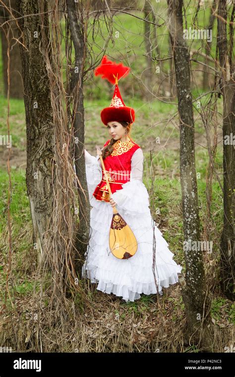 Beautiful Kazakh Woman In National Dress Stock Photo Alamy