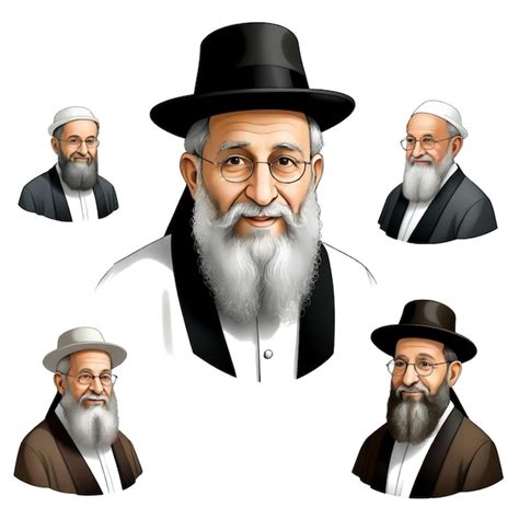 Premium Vector Rabbi Vector Set White Background Isolated A High Quality