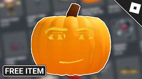 Free Item How To Get The Man Face Pumpkin Head Roblox Youtube