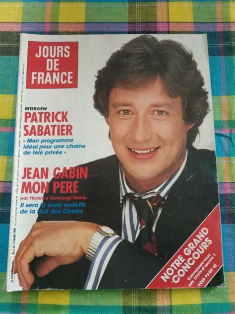 Revue Mars Jours De France French Magazine Patrick Sabatier