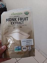 Amazon Durelife Organic Pure Monk Fruit Sweetener No