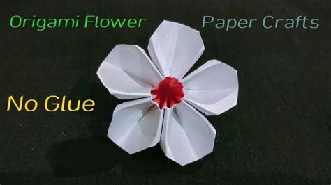 Origami Flower Paper Flowers No Glue Easy Crafts Paper Origami