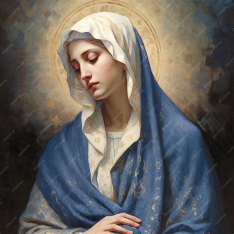 Premium Photo Painting Of The Virgin Mary Mother Of Jesus Madonna