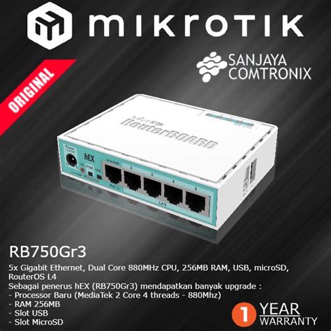 Jual Mikrotik RB750GR3 Shopee Indonesia