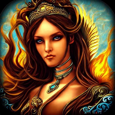 Perfectly Centered Close Up Portrait Goddess Of Fire Stable Hot Sex