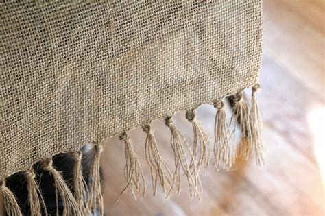 No Sew Fringed Burlap Runner Shine Your Light