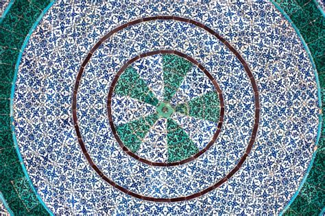 Arabic Mosaic Tile Details On Al Aqsa Mosque Dome Of The Rock Stock