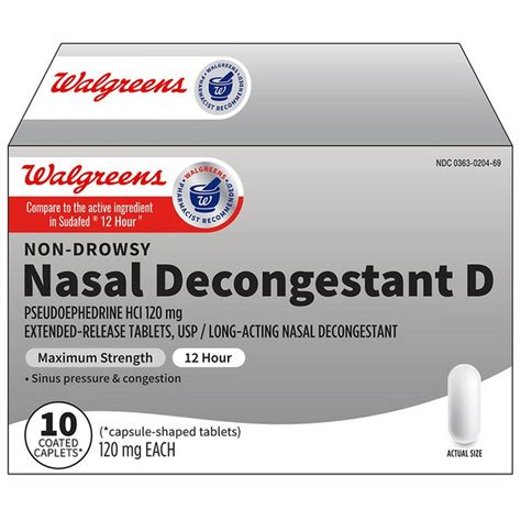 Walgreens Wal Phed D Nasal Decongestant Ct Delivery Or Pickup Near