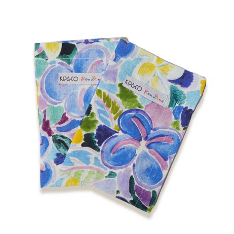 Frangipani Linen P Napkin Set Kip Co X Ken Done Ken Done Gallery