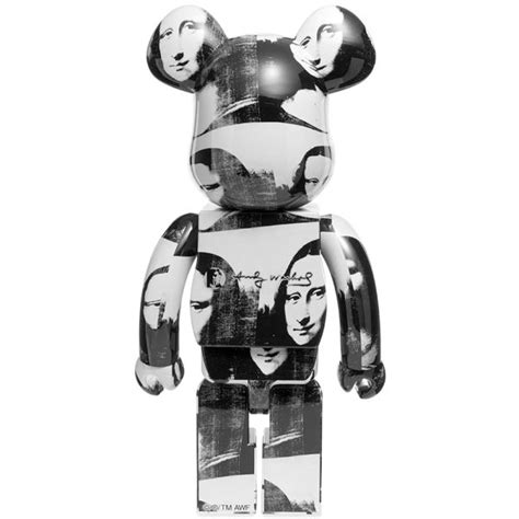 Medicom Andy Warhol Double Mona Lisa Be Rbrick Black White 1000