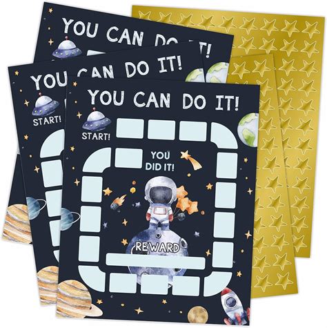 Amazon Outer Space Reward Chart Set Astronaut Theme Charts