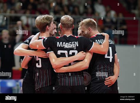 Istanbul Turkiye August 10 2022 Denmark Mens Players Celebrating